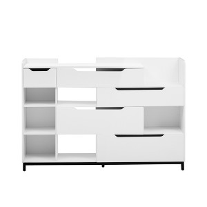 VYNXARIA Versatile White Shoe Rack: Free Standing Storage for High - Traffic Areas - 1 of 4