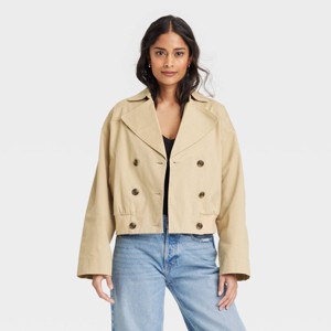 Women's Long Sleeve Trench Coat - Universal Thread™ - 1 of 3