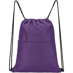 Hachikiko Drawstring Backpack Water Resistant String Bag Sports Sackpack Gym Sack with Side Pocket for Men Women - 1 of 4