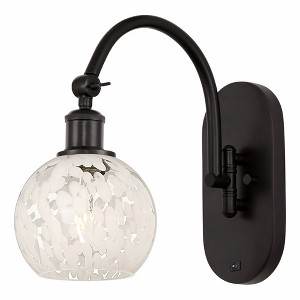 White Mouchette - 1 Light Arm Swivels Side to Side Wall Sconce In Modern Style-11.5 Inches Tall and 6 Inches Wide - 1 of 1