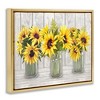 Stupell Industries Three Sunflower Bouquets Country Planks Still Life, 25" x 31" - 3 of 4