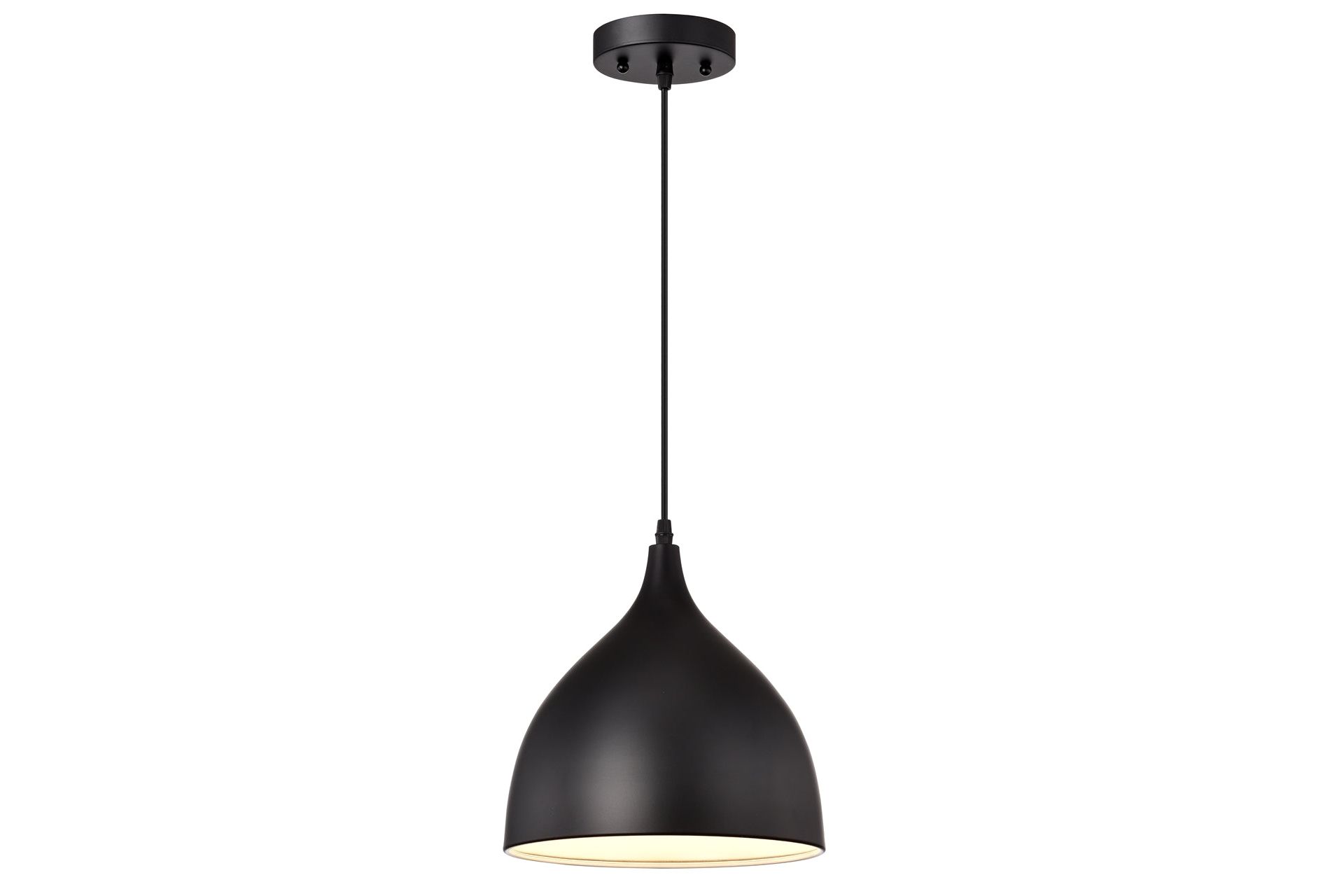 Chloe Lighting Walter Industrial 1 Light Textured Black Mini Pendant Ceiling Fixture 10" Wide
