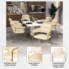 LeisureMod Dining Chair Upholstered in Leather/Polyester/Velvet with Stainless Steel Legs Axis Collection Set of 2 - image 4 of 4