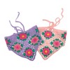 Unique Bargains Knitted Triangle Bandana Pink Purple 2Pcs - 3 of 4