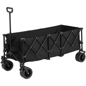 RISOKEYS Extra Long 300L Collapsible Wagon Cart with All-Terrain Wheels,220LB Capacity - Heavy Duty Foldable Utility Cart for Camping,Beach - 1 of 4