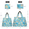 Wrapables Large & Small Foldable Nylon Reusable Shopping Bags (Set of 2), Nocturnal - 2 of 4