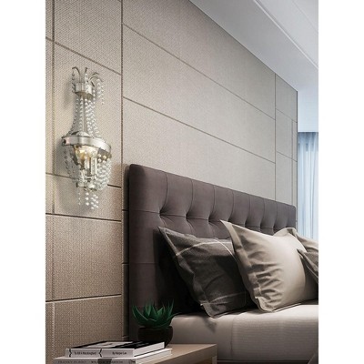 Brushed Nickel Sconce with Clear Crystal Shade
