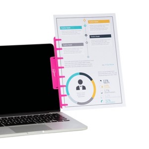 Monitor Mount Document Holder Pink - Note Tower: Office Supplies & Organization, Desk Organizer, ABS Material - 1 of 4