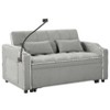 CAVINAS Modern Sofa Velvet Pull-Out Bed, Foldable Sofa Bed, Adjustable Back and with USB Port and Ashtray and Swivel Phone Stand - 2 of 4