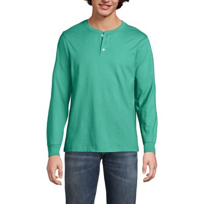 Lands' End Men's Super-T Long Sleeve Henley Shirt
