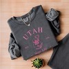 Simply Sage Market Women's Lightweight Garment Dyed Graphic Sweatshirt Embroidered Utah Sego Flower - 2 of 4