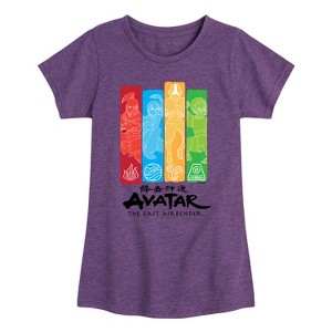 Girls' - Avatar: The Last Airbender - Four Nations Fitted Short Sleeve Graphic T-Shirt - 1 of 4