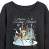 Women's - Disney - Christmas - Up To Snow Good Lightweight French Terry Wide Neck Long Sleeve Shirt - 2 of 4