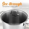 NutriChef Cookware Stockpot Lid - See-Through Tempered Glass Lids (Works with Model: NCSP16) - image 4 of 4