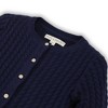 Hope & Henry Girls' Organic Cotton Long Sleeve Classic Cable Cardigan Sweater, Infant - image 2 of 4