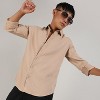 Campus Sutra Men Men's Beige Textured Interweave Shirt - 2 of 4