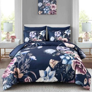 BAGOKIE 7 Pieces Floral Bed in a Bag  Comforter Set for All Season - 1 of 4