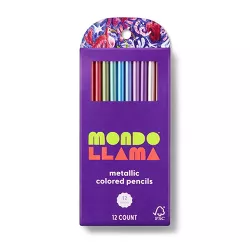 12ct Colored Pencils Metallic - Mondo Llama™