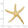 Black Bow Jewelry 14k Yellow Gold LG D/C Pencil Starfish Slide Pendant, 32mm (1 1/4 In.) - 4 of 4