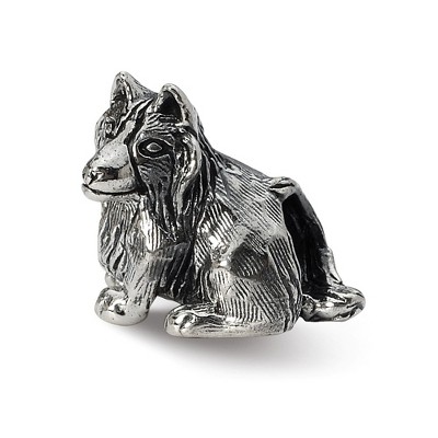 Black Bow Jewelry Sterling Silver Shetland Sheepdog Bead Charm
