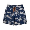 Naruto Color-Changing Line Art Boy's Navy Boardshorts - 2 of 4