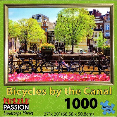 Puzzle Passion Bicycles By Canal 1000 Piece Landscape Jigsaw Puzzle