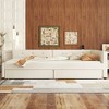 NicBex Full/Queen Size Upholstered Daybed with USB and 2 Drawers for Bedroom,Living Room,Guest Room,Apartment,Beige - 2 of 4