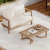 2-Piece Modern Deep Seating Acacia Wood Patio Conversation Set with Cushions, Outdoor Seating Sets for Small Deck or Porch – The Pop Home - 3 of 4