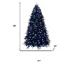 HomeRoots 7.5' Black Pre Lit Full Fir Christmas Tree - 3 of 4