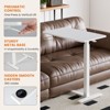 Infurnic Desks Overbed Bedside Table with Wheels, Mobile Standing Desk, Portable Rolling Bed Table for Laptop Computer Writing, White, 27.5*15.7*43.3 - 2 of 4