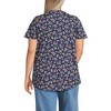 Lands' End Women's Slub Flutter Sleeve Lace Trim Notch Neck Tunic Top - 2 of 4