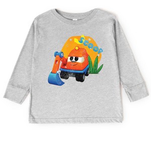 Leo the Truck Scoop Name Distressed - Toddler Long Sleeve Graphic Tee - 1 of 3