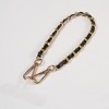 Hello Lux Gold Tone Chain with Faux Leather Phone Wristlet - Black - 4 of 4
