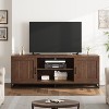 63-inch Modern TV Stand with Adjustable Shelves & Swing Cabinets - Metal Base, Cable Management, Fits up to 80-inch TVs for Living Room - 3 of 4