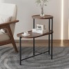 27.5" Modern 2-Tier Round Coffee Table with Storage Shelf, Small Metal Side Table for Living Room or Bedroom -3irtyhousy - 3 of 4