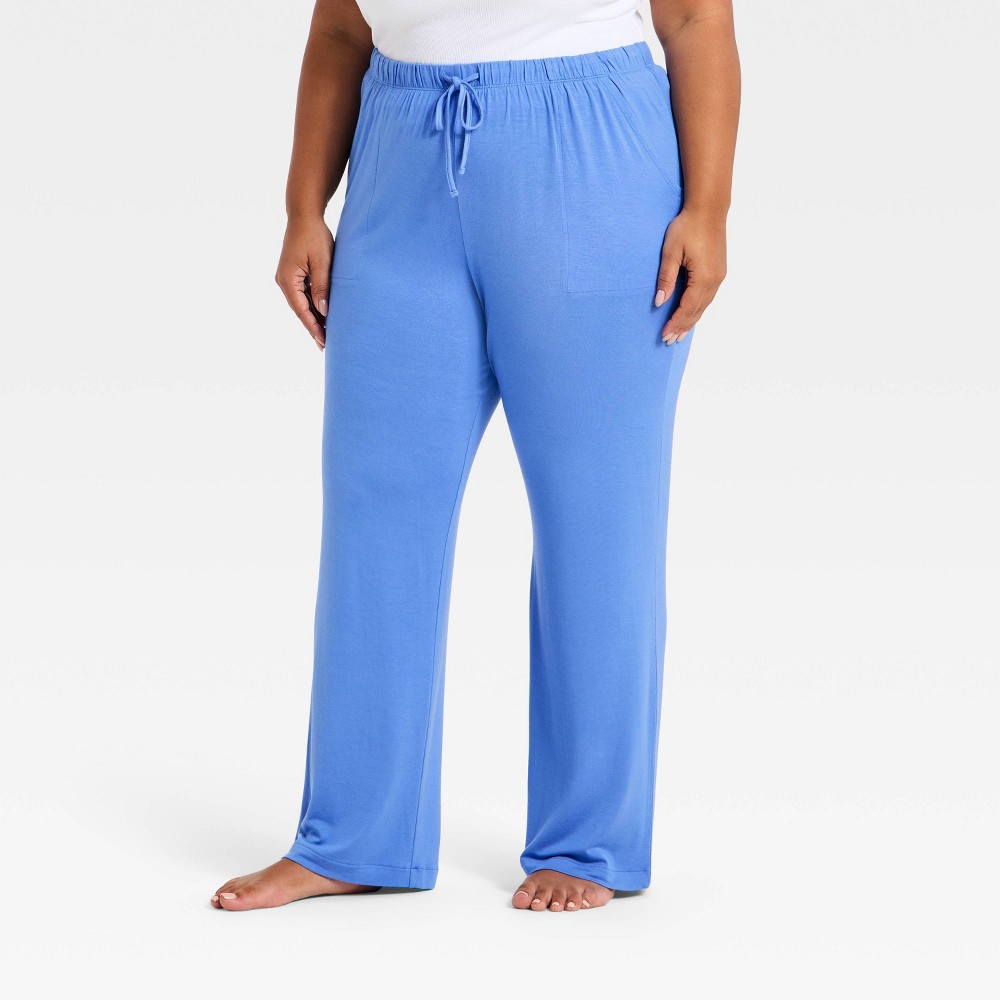 Women's Cloud Knit Pajama Pants - Auden™ Summer Blue S Tall