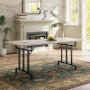 71 Inch Long Farmhouse Dining Table for 6-8 People, Rustic Style Rectangle Kitchen Table with Strong Metal Legs for Dining Room - 3 of 4
