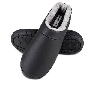 Haggar Men's Open Back Memory Foam Padded Clog Slippers with Indoor/Outdoor Sole - 1 of 4
