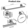 Itopfox 10-Piece Bathroom Hardware Set, Stainless Steel Towel Bar with Hooks, Rings & Toilet Paper Holder, Durable & Rust-Resistant - 4 of 4