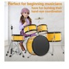 Coucheta 5-Piece Kids Drum Set - 16" Junior Kit with Cymbal, Pedal, Stool - Includes Sticks, for Boys & Girls - 2 of 4