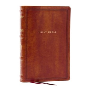 RSV Personal Size Bible with Cross References, Brown Leathersoft, Thumb Indexed, (Sovereign Collection) - by  Thomas Nelson (Leather Bound) - 1 of 1