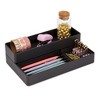 Stockroom Plus Set of 4 Plastic Drawer Organizer Trays, Black, 4 Assorted Sizes, Ideal for Cosmetic, Office, Classroom Use - 3 of 4