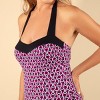 Lands' End Women's Geo Print Textured Halter One Piece Swimsuit - Multi - 3 of 3
