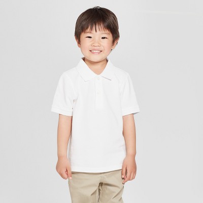 4t white polo shirt