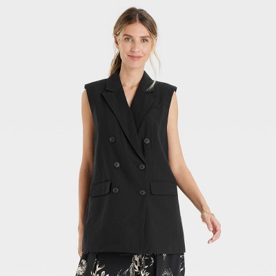 Women's Double Breasted Blazer Vest - A New Day™