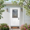 Lirago Decorative Glass Fiberglass Front Doors 36  inch  x 80  inch  with Vinyl Frame Brickmould Left Hand Inswing 2 Panel Design - 4 of 4