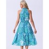 INSPIRE CHIC Women's Boho Summer Halter Neck Sleeveless Casual Floral Print Midi Sundresses - 3 of 4