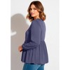 Avenue V-Neck Blouson Elastic Waist Blouse - 4 of 4