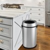 WhizMax 65 L / 17 Gal Open Top Trash Can Commercial Grade Heavy Duty Brushed Stainless Steel for Outdoor | Kitchen Waste Bins Home House Family - 4 of 4