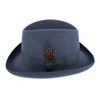 Epoch Hats Company Men's Wool Felt Homburg Godfather Hat with Feather - 2 of 4